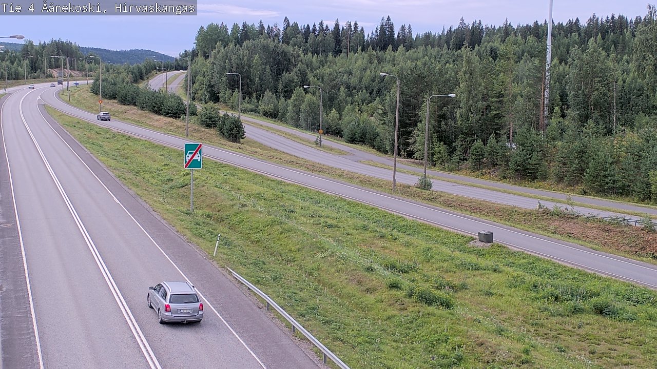 Weather Camera Image Road 4 Äänekoski, Hirvaskangas, Äänekoski, Keski-Suomi