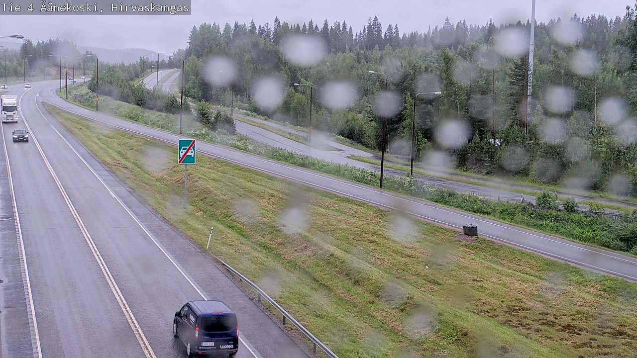 Weather Camera Image Väg 4 Äänekoski, Hirvaskangas, Äänekoski, Keski-Suomi