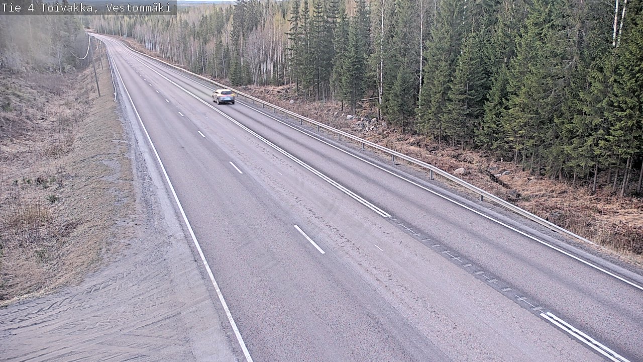 Weather Camera Image Väg 4 Toivakka, Vestonmäki, Toivakka, Keski-Suomi