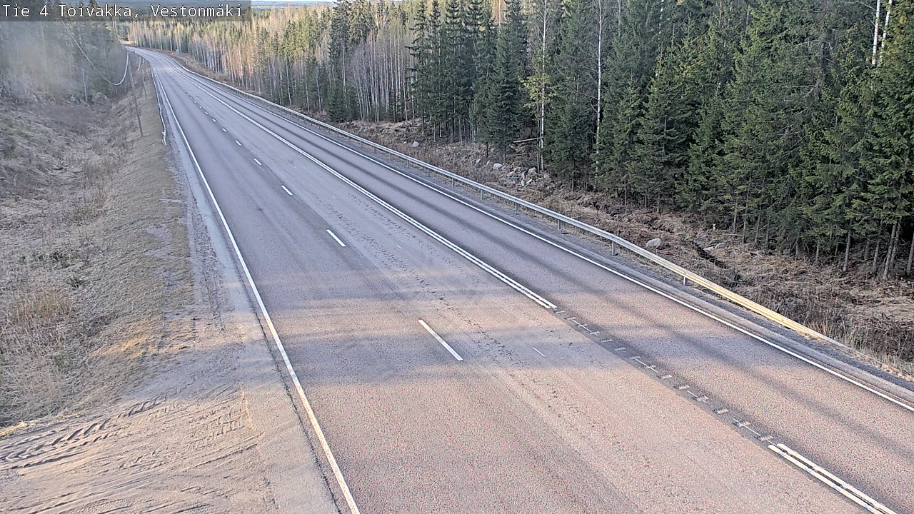 Weather Camera Image Väg 4 Toivakka, Vestonmäki, Toivakka, Keski-Suomi