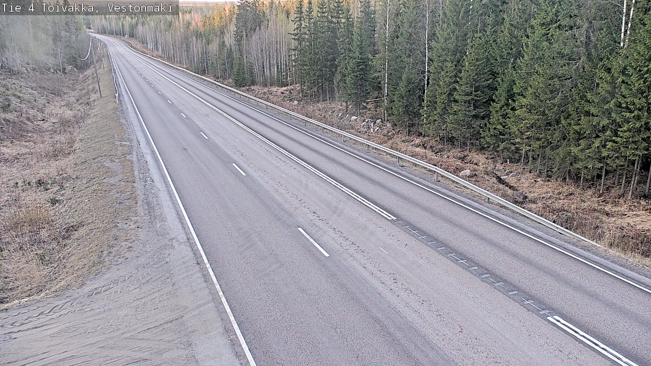 Weather Camera Image Väg 4 Toivakka, Vestonmäki, Toivakka, Keski-Suomi