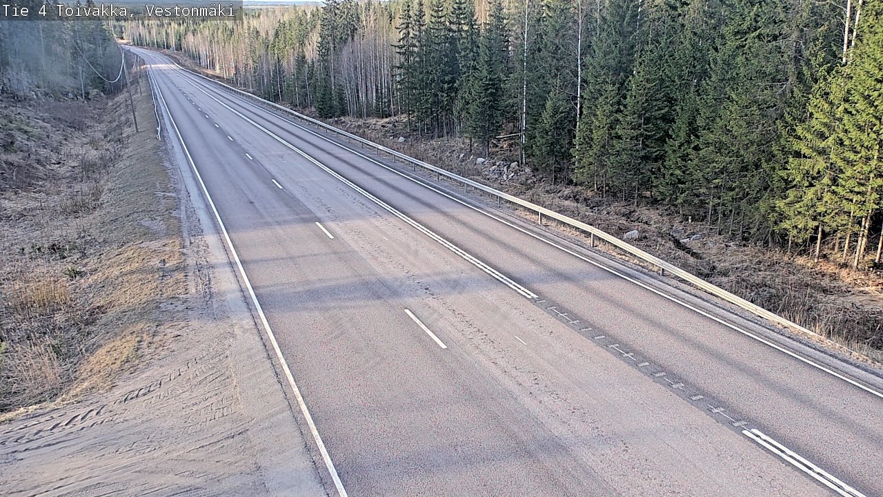 Weather Camera Image Väg 4 Toivakka, Vestonmäki, Toivakka, Keski-Suomi