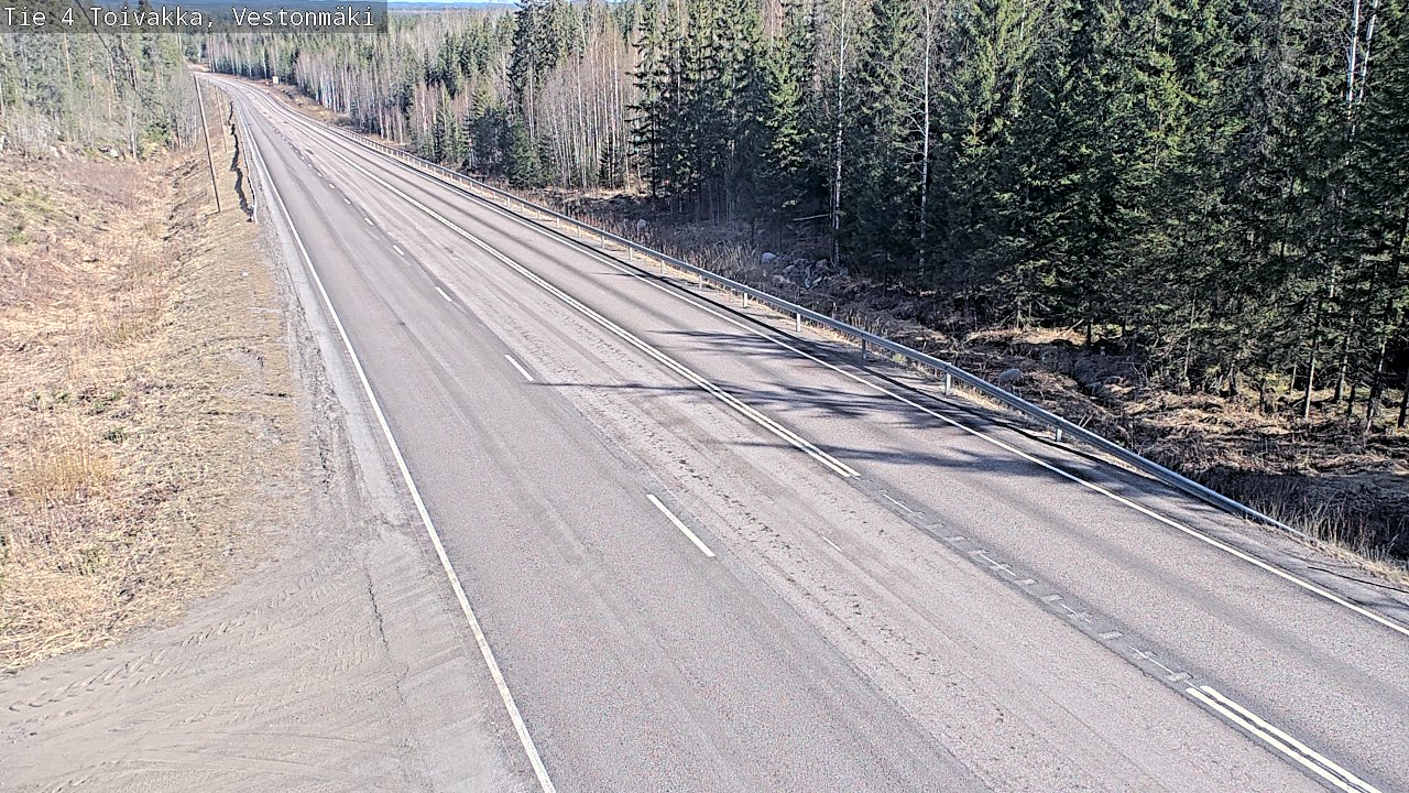 Weather Camera Image Väg 4 Toivakka, Vestonmäki, Toivakka, Keski-Suomi