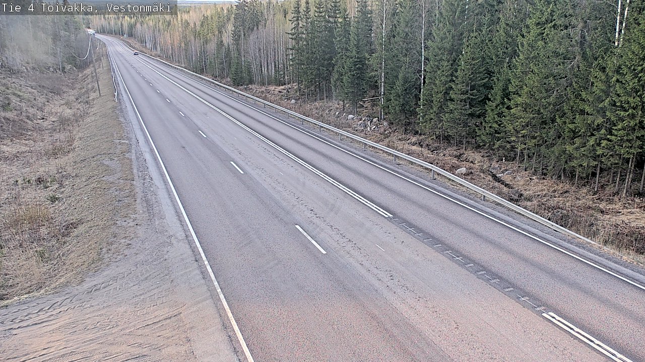 Weather Camera Image Väg 4 Toivakka, Vestonmäki, Toivakka, Keski-Suomi