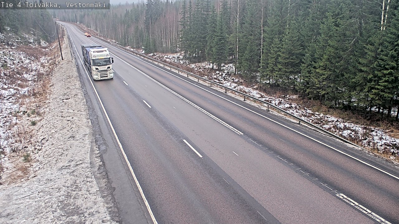 Weather Camera Image Väg 4 Toivakka, Vestonmäki, Toivakka, Keski-Suomi