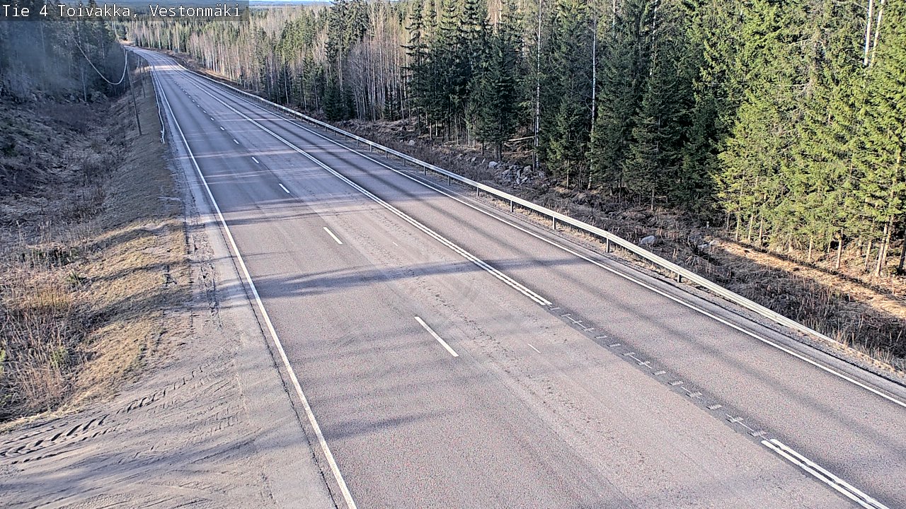Weather Camera Image Väg 4 Toivakka, Vestonmäki, Toivakka, Keski-Suomi