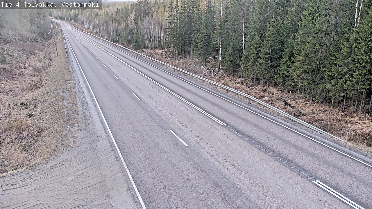 Weather Camera Image Väg 4 Toivakka, Vestonmäki, Toivakka, Keski-Suomi