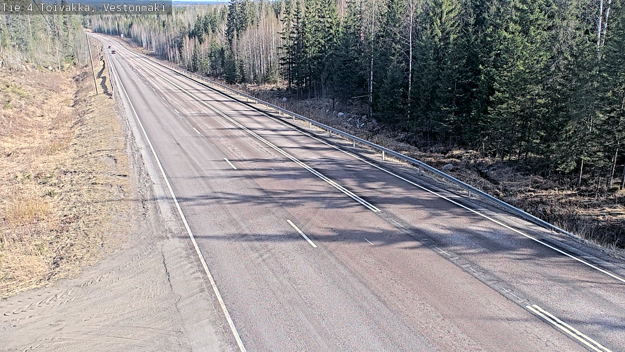 Weather Camera Image Väg 4 Toivakka, Vestonmäki, Toivakka, Keski-Suomi