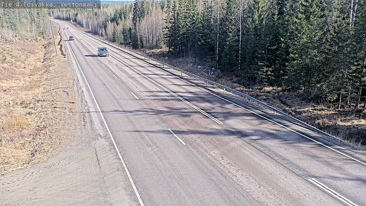 Weather Camera Image Väg 4 Toivakka, Vestonmäki, Toivakka, Keski-Suomi