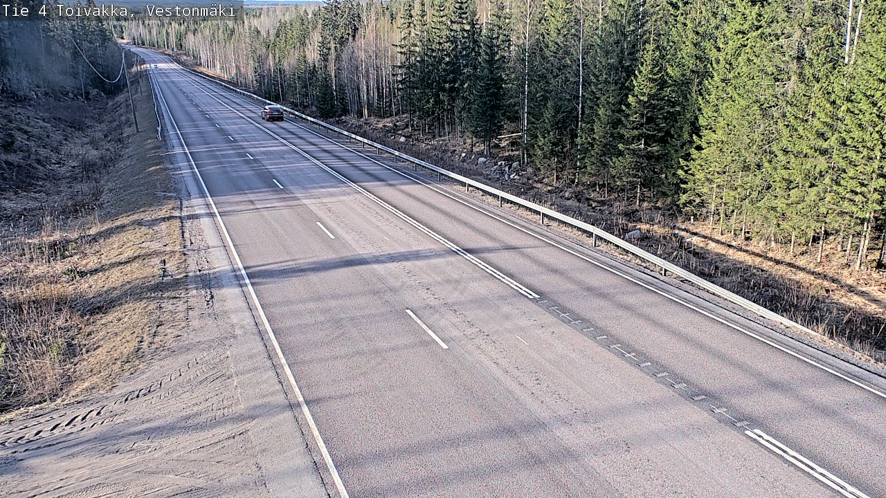 Weather Camera Image Väg 4 Toivakka, Vestonmäki, Toivakka, Keski-Suomi