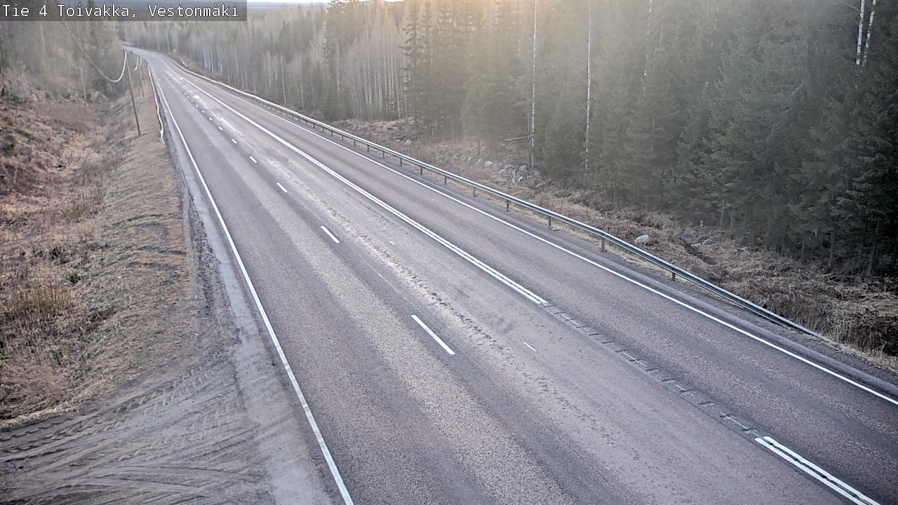 Weather Camera Image Väg 4 Toivakka, Vestonmäki, Toivakka, Keski-Suomi