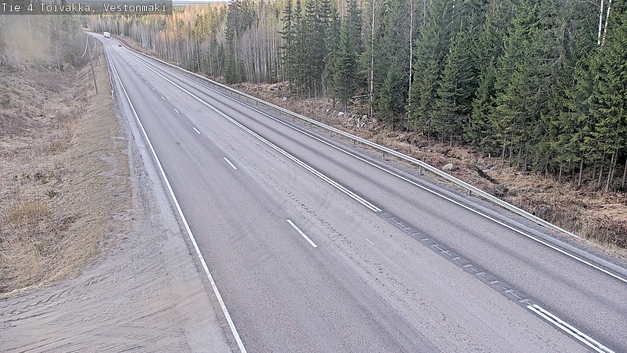 Weather Camera Image Väg 4 Toivakka, Vestonmäki, Toivakka, Keski-Suomi