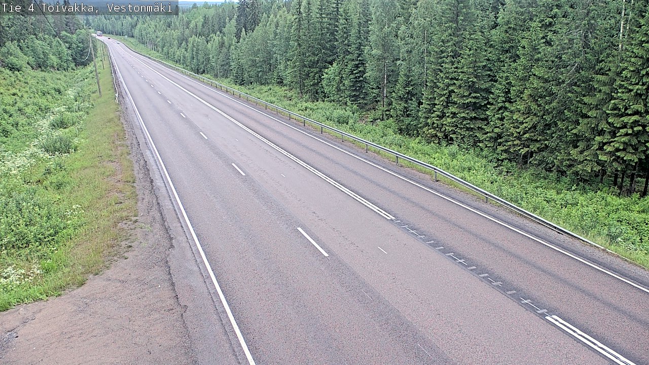 Weather Camera Image Väg 4 Toivakka, Vestonmäki, Toivakka, Keski-Suomi