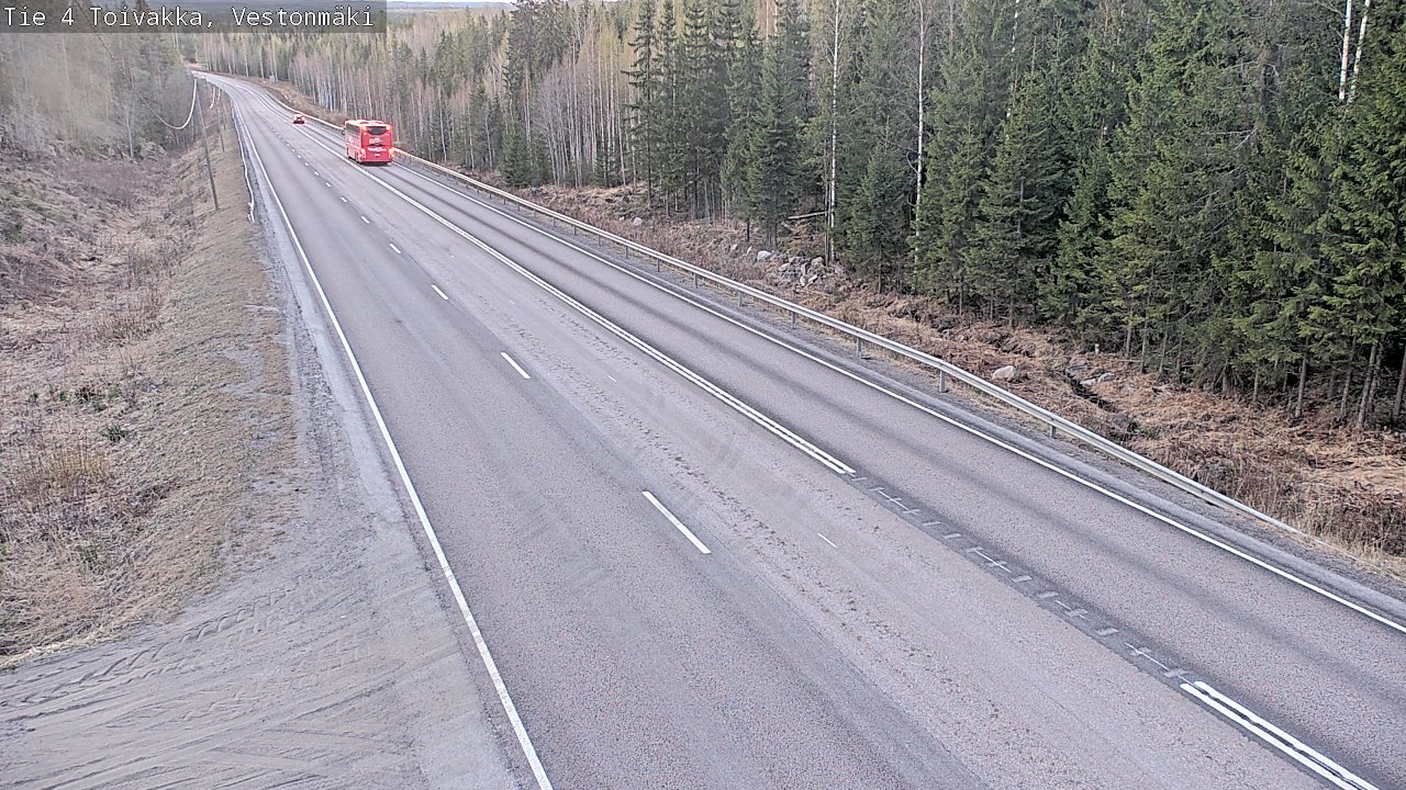 Weather Camera Image Väg 4 Toivakka, Vestonmäki, Toivakka, Keski-Suomi