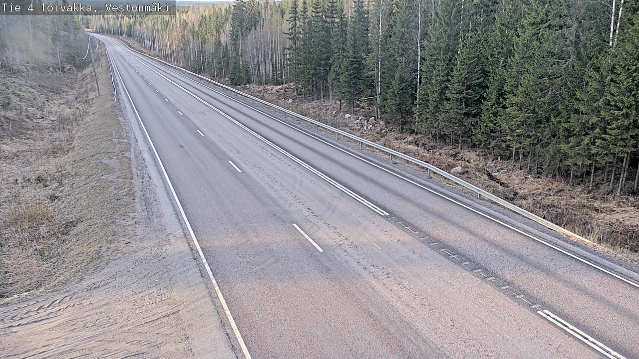 Weather Camera Image Väg 4 Toivakka, Vestonmäki, Toivakka, Keski-Suomi