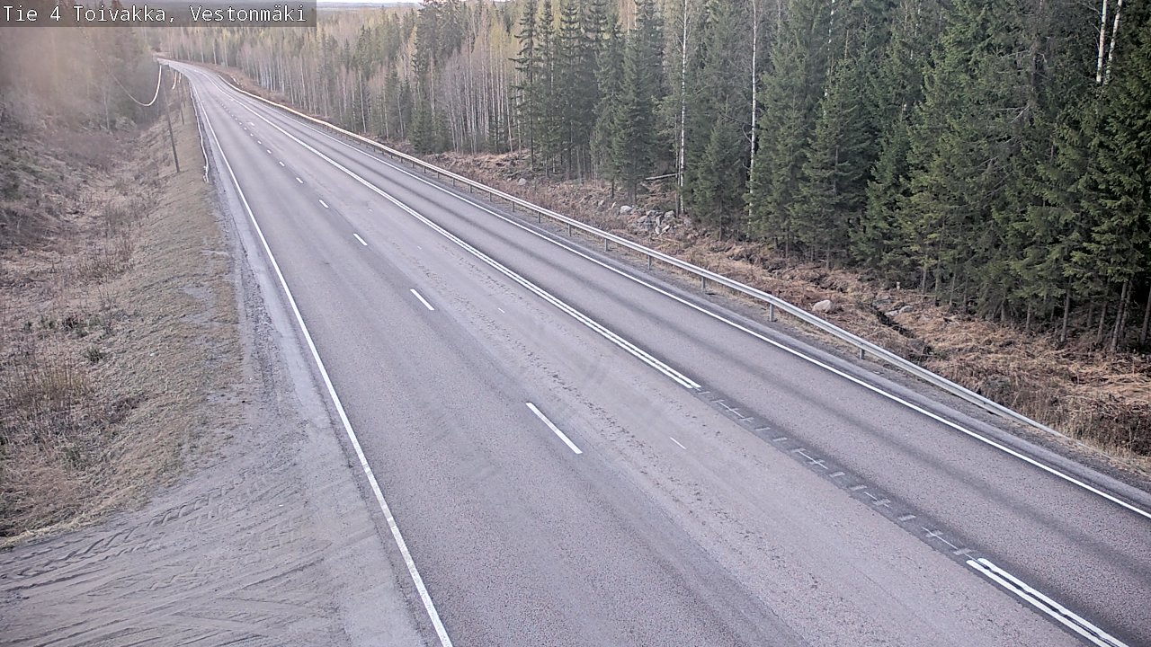 Weather Camera Image Väg 4 Toivakka, Vestonmäki, Toivakka, Keski-Suomi
