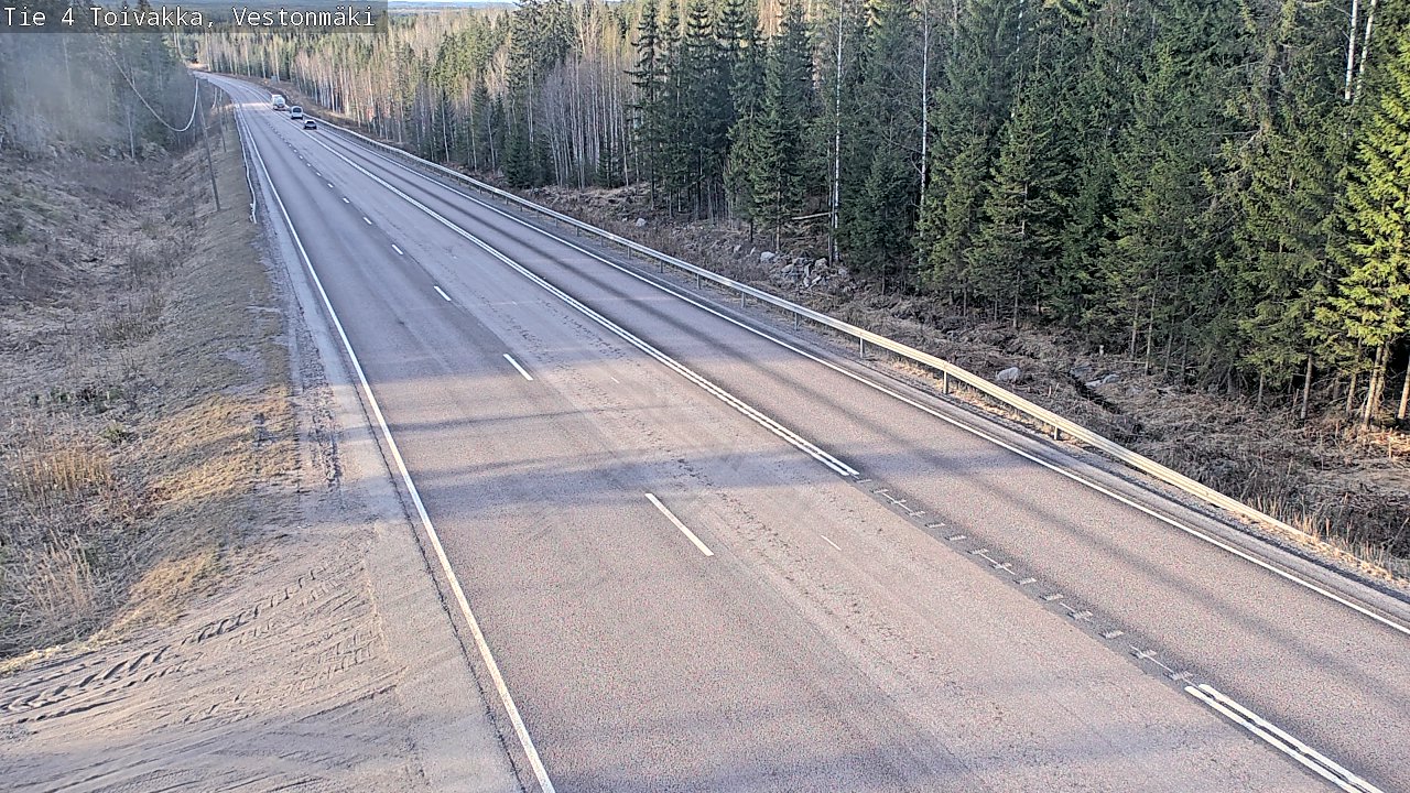 Weather Camera Image Väg 4 Toivakka, Vestonmäki, Toivakka, Keski-Suomi