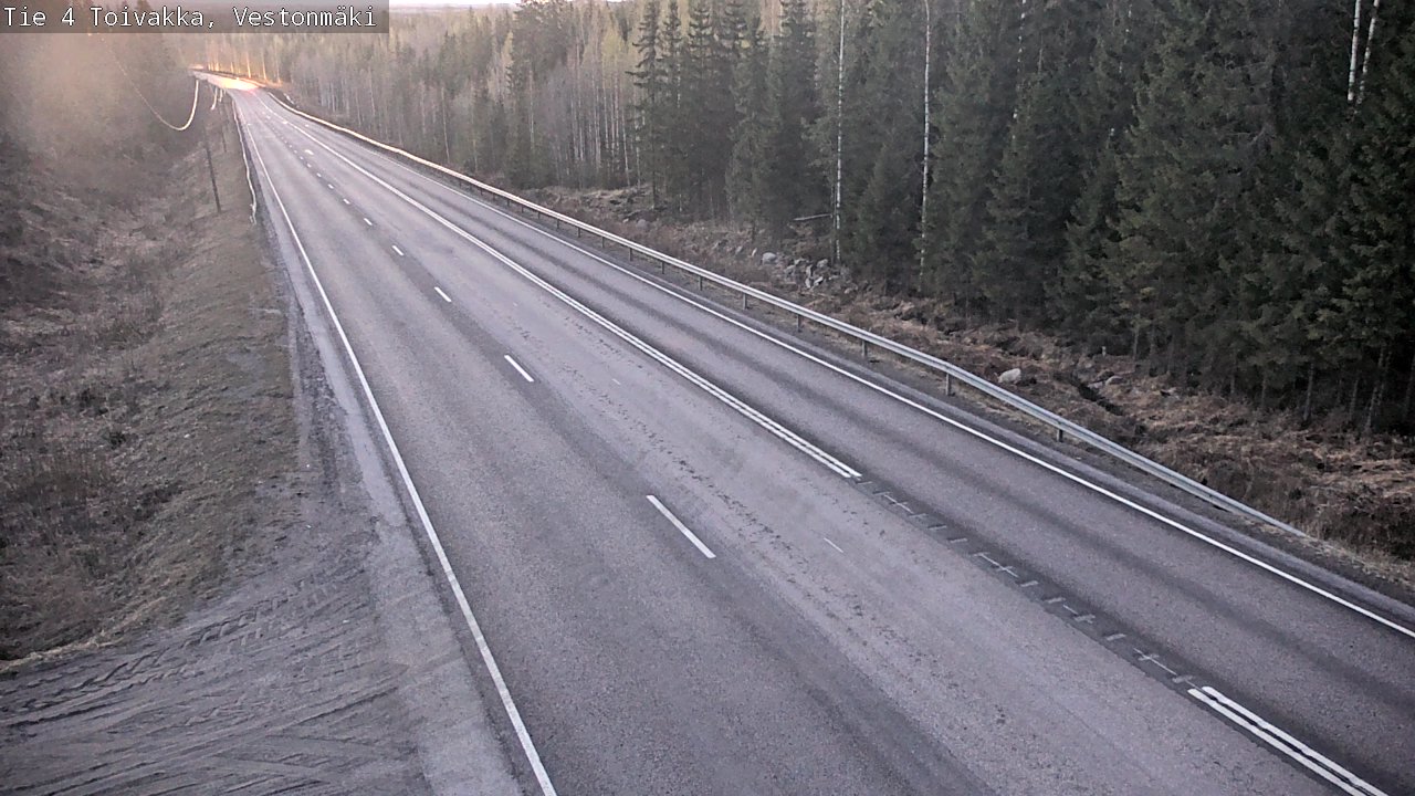 Weather Camera Image Väg 4 Toivakka, Vestonmäki, Toivakka, Keski-Suomi