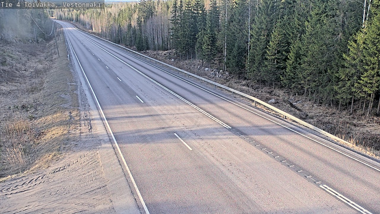 Weather Camera Image Väg 4 Toivakka, Vestonmäki, Toivakka, Keski-Suomi