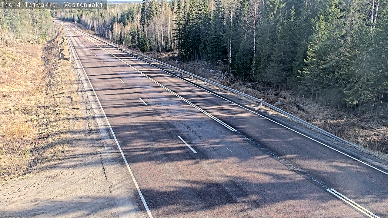 Weather Camera Image Väg 4 Toivakka, Vestonmäki, Toivakka, Keski-Suomi