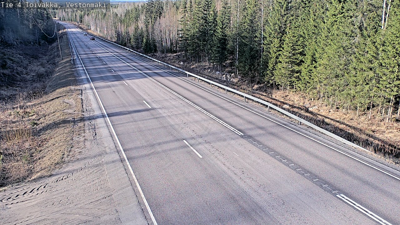 Weather Camera Image Väg 4 Toivakka, Vestonmäki, Toivakka, Keski-Suomi