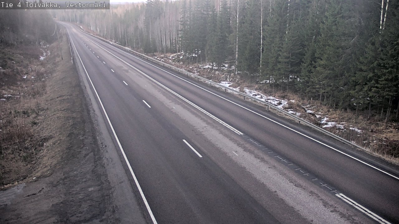 Weather Camera Image Väg 4 Toivakka, Vestonmäki, Toivakka, Keski-Suomi