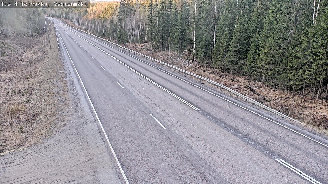 Weather Camera Image Väg 4 Toivakka, Vestonmäki, Toivakka, Keski-Suomi