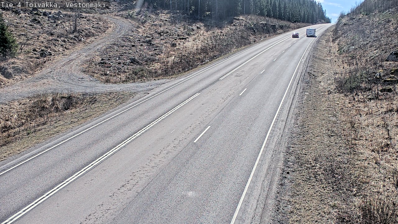 Weather Camera Image Väg 4 Toivakka, Vestonmäki, Toivakka, Keski-Suomi