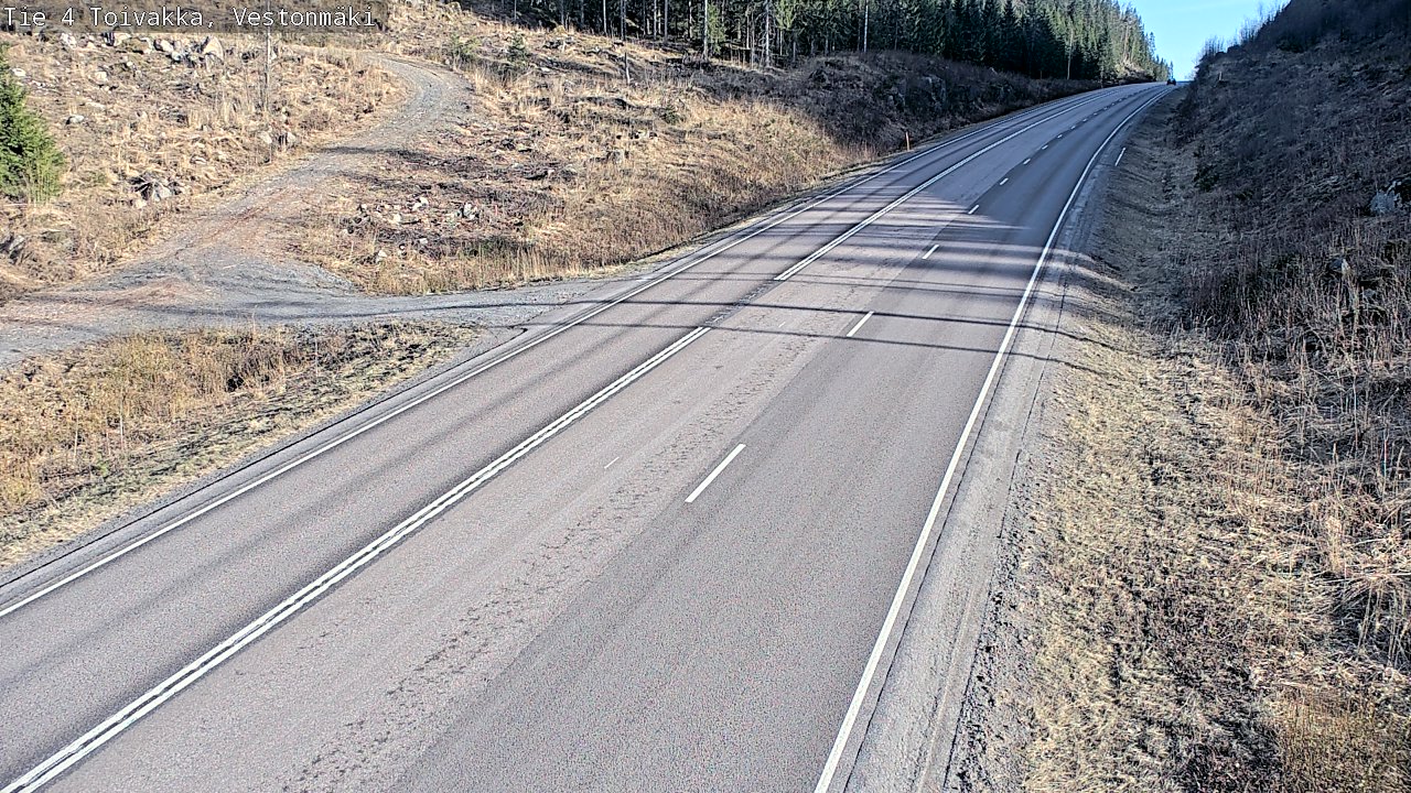 Weather Camera Image Väg 4 Toivakka, Vestonmäki, Toivakka, Keski-Suomi