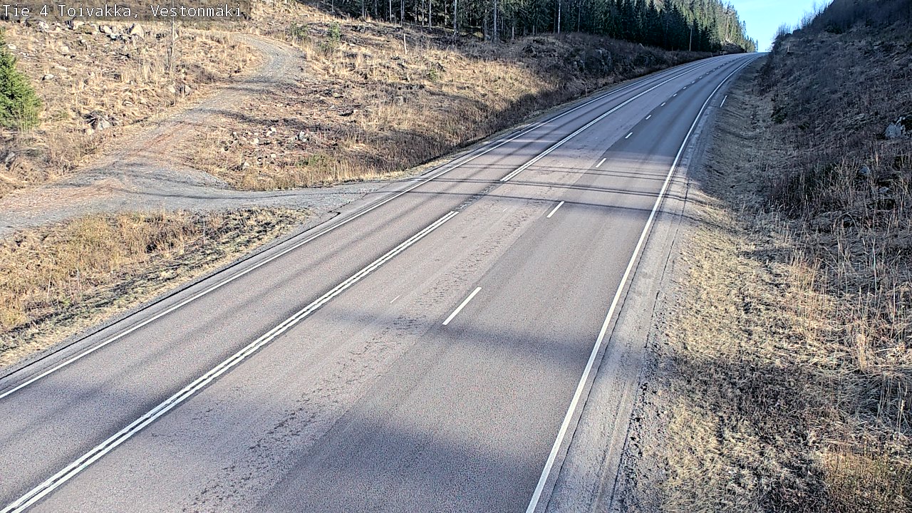 Weather Camera Image Väg 4 Toivakka, Vestonmäki, Toivakka, Keski-Suomi