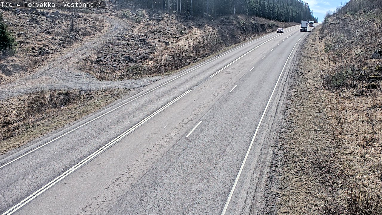 Weather Camera Image Väg 4 Toivakka, Vestonmäki, Toivakka, Keski-Suomi