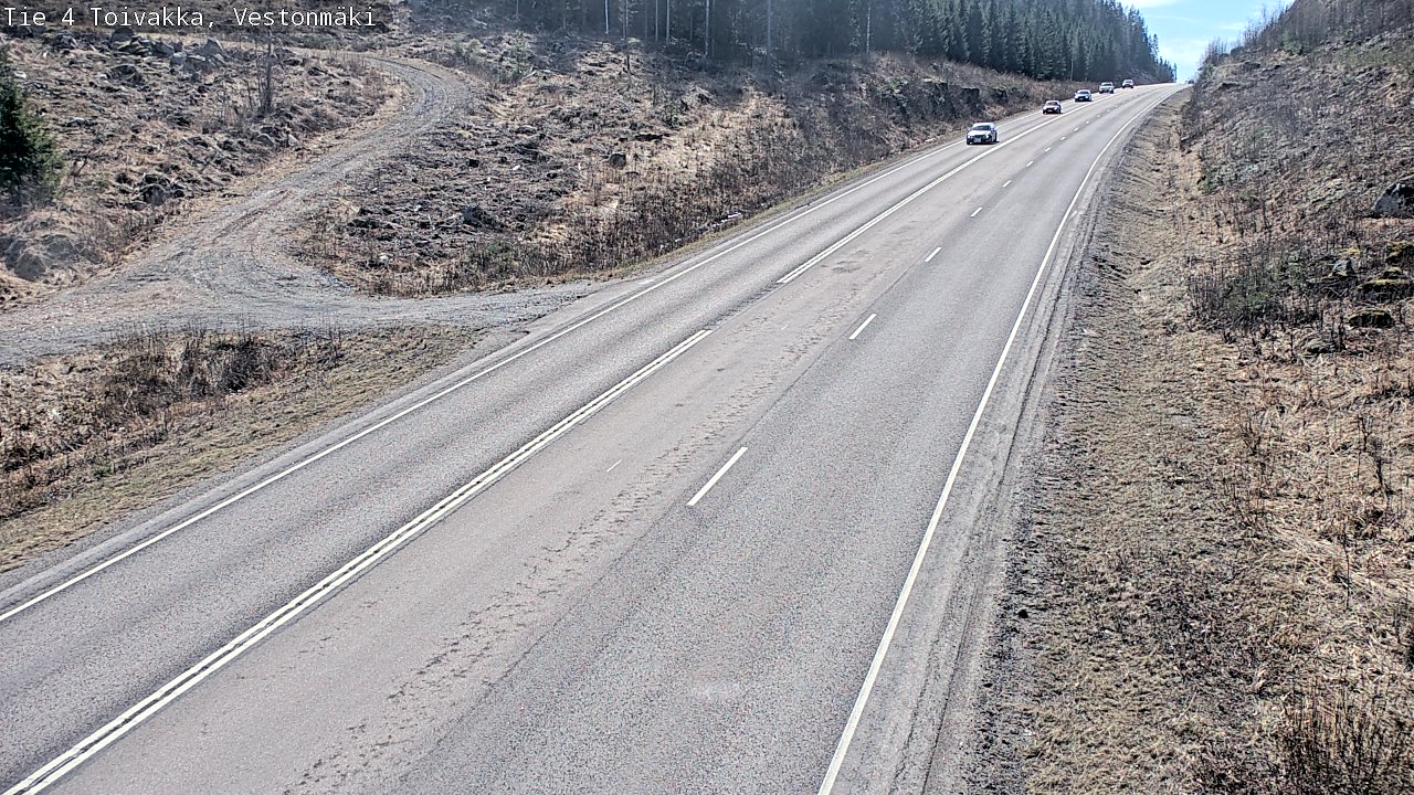 Weather Camera Image Väg 4 Toivakka, Vestonmäki, Toivakka, Keski-Suomi