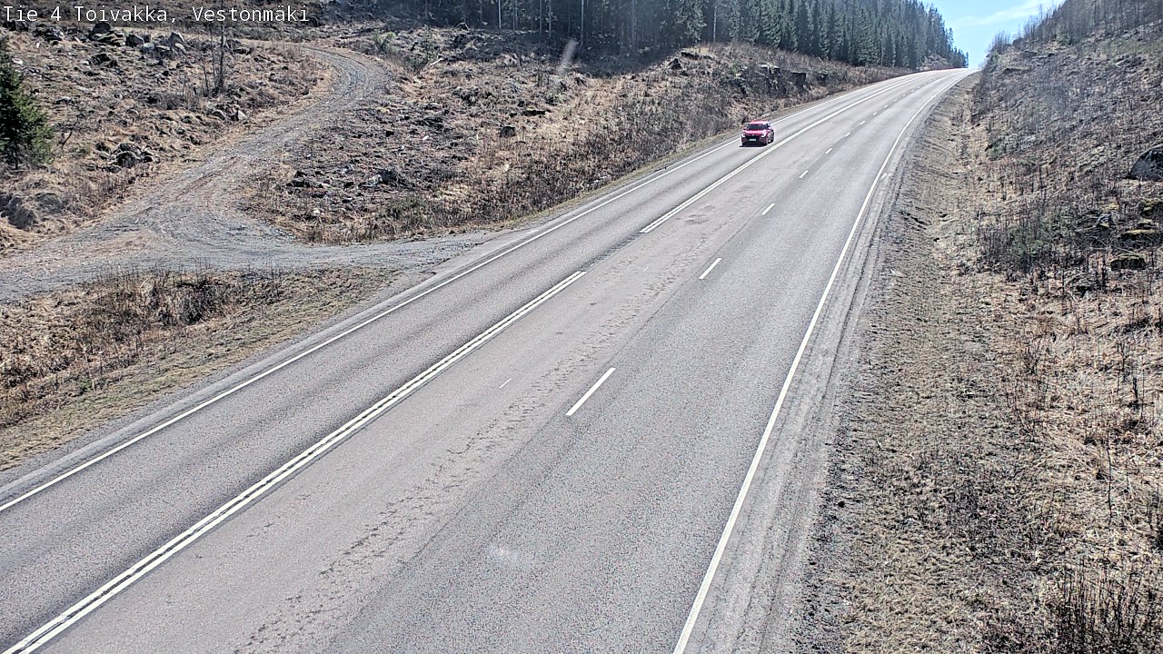 Weather Camera Image Väg 4 Toivakka, Vestonmäki, Toivakka, Keski-Suomi