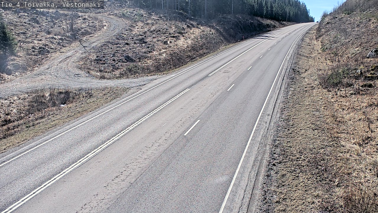 Weather Camera Image Väg 4 Toivakka, Vestonmäki, Toivakka, Keski-Suomi