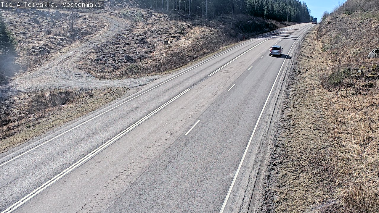 Weather Camera Image Väg 4 Toivakka, Vestonmäki, Toivakka, Keski-Suomi