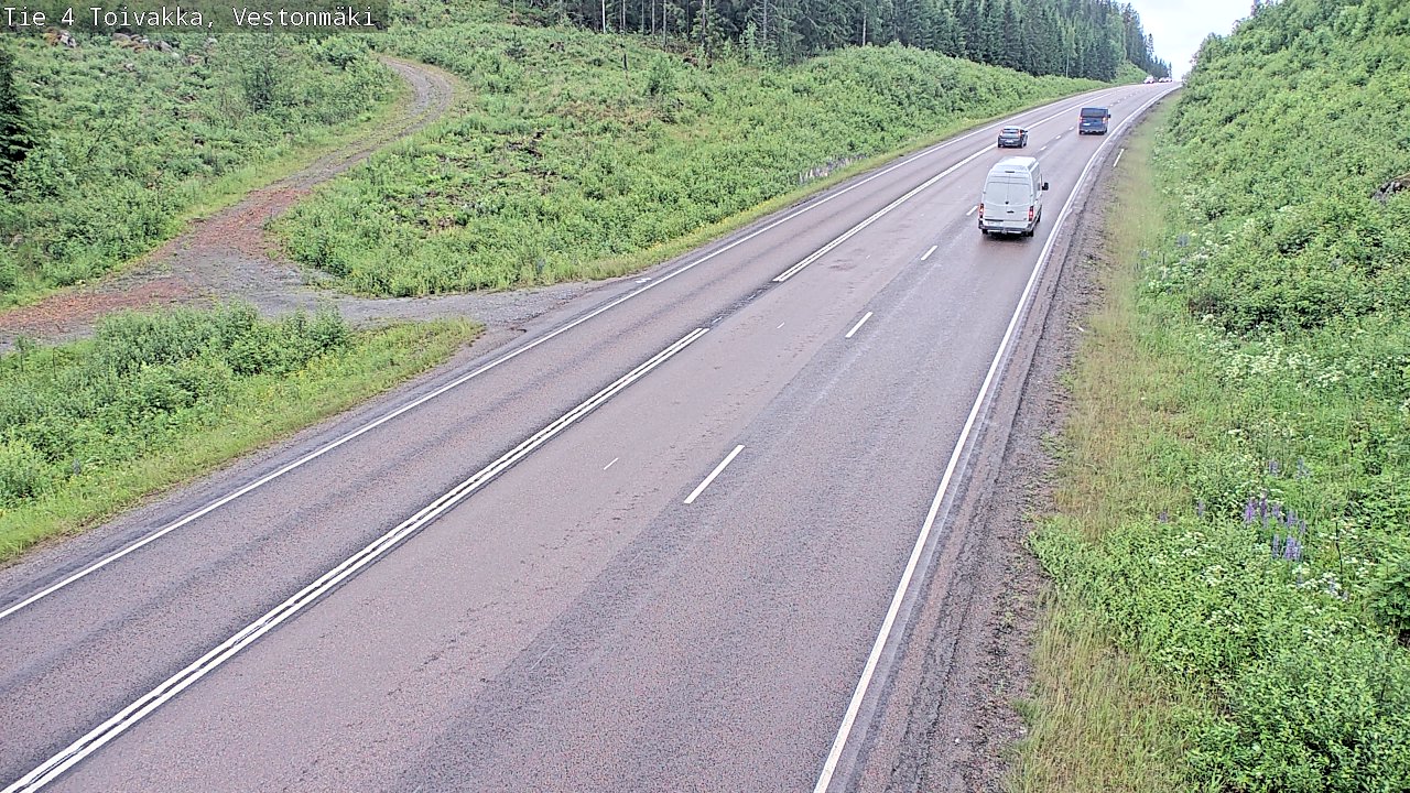 Weather Camera Image Väg 4 Toivakka, Vestonmäki, Toivakka, Keski-Suomi