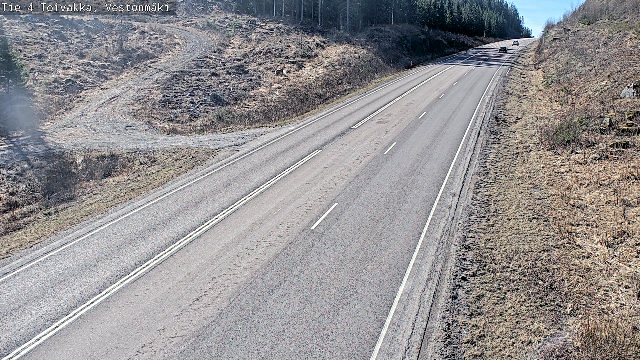 Weather Camera Image Väg 4 Toivakka, Vestonmäki, Toivakka, Keski-Suomi