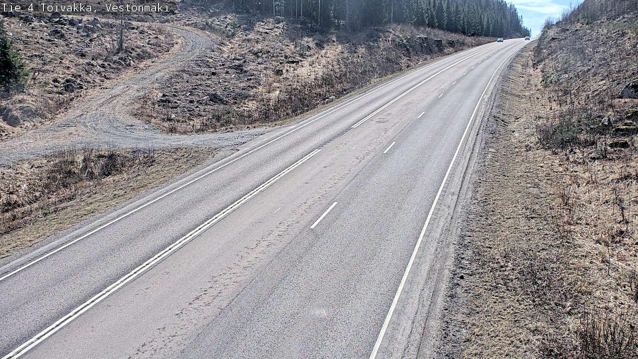 Weather Camera Image Väg 4 Toivakka, Vestonmäki, Toivakka, Keski-Suomi