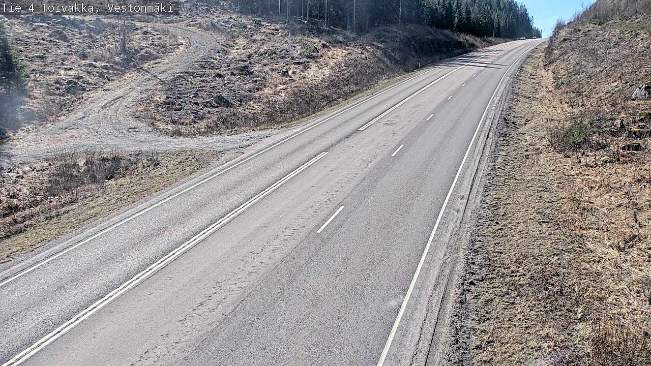 Weather Camera Image Väg 4 Toivakka, Vestonmäki, Toivakka, Keski-Suomi