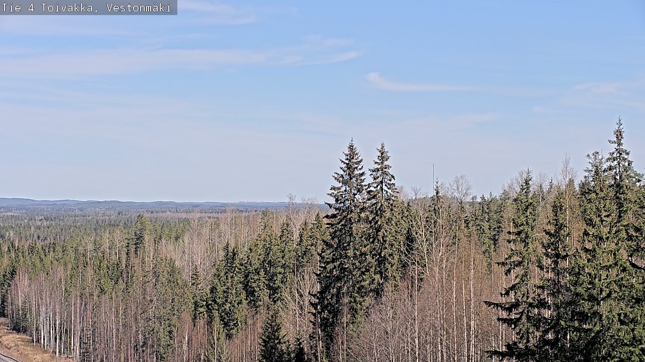 Weather Camera Image Väg 4 Toivakka, Vestonmäki, Toivakka, Keski-Suomi