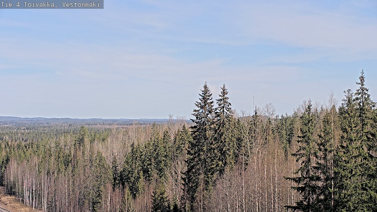 Weather Camera Image Väg 4 Toivakka, Vestonmäki, Toivakka, Keski-Suomi