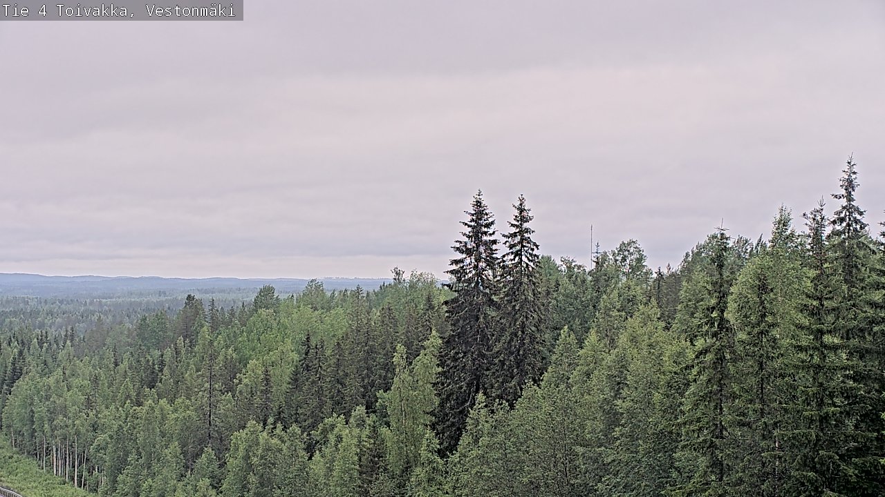Weather Camera Image Väg 4 Toivakka, Vestonmäki, Toivakka, Keski-Suomi