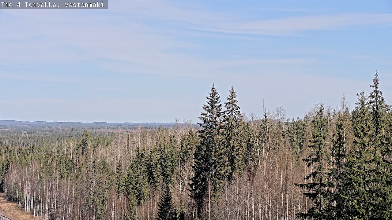 Weather Camera Image Väg 4 Toivakka, Vestonmäki, Toivakka, Keski-Suomi