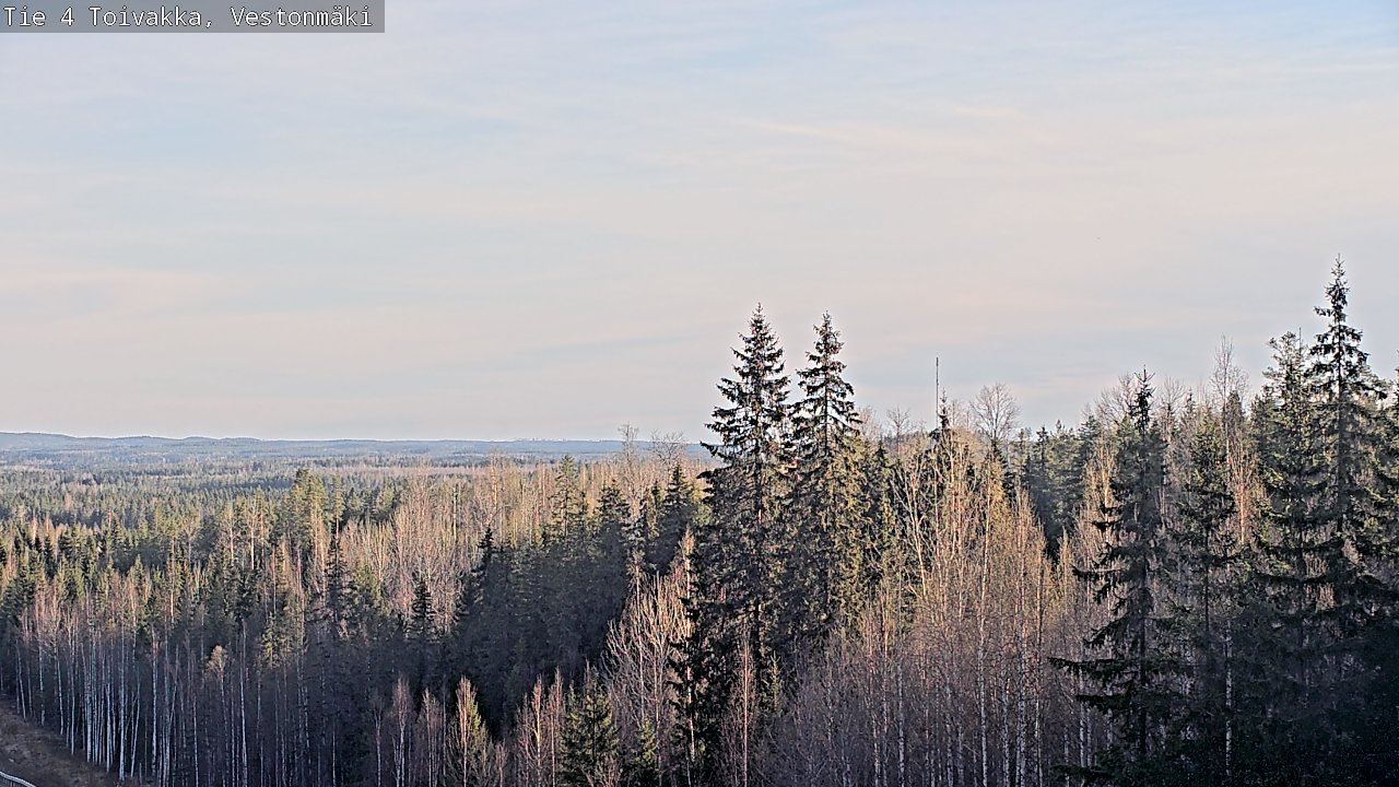 Weather Camera Image Väg 4 Toivakka, Vestonmäki, Toivakka, Keski-Suomi