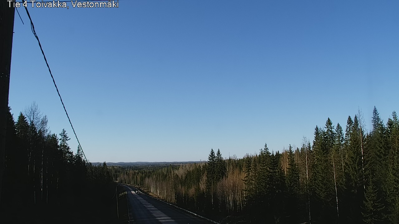 Weather Camera Image Väg 4 Toivakka, Vestonmäki, Toivakka, Keski-Suomi