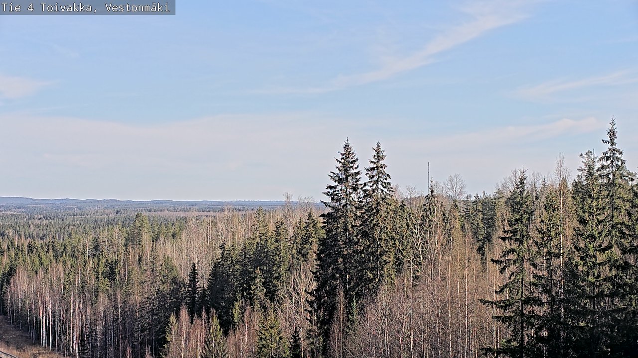 Weather Camera Image Väg 4 Toivakka, Vestonmäki, Toivakka, Keski-Suomi