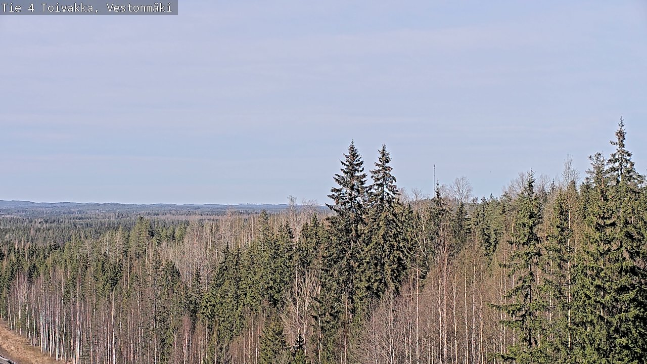 Weather Camera Image Väg 4 Toivakka, Vestonmäki, Toivakka, Keski-Suomi