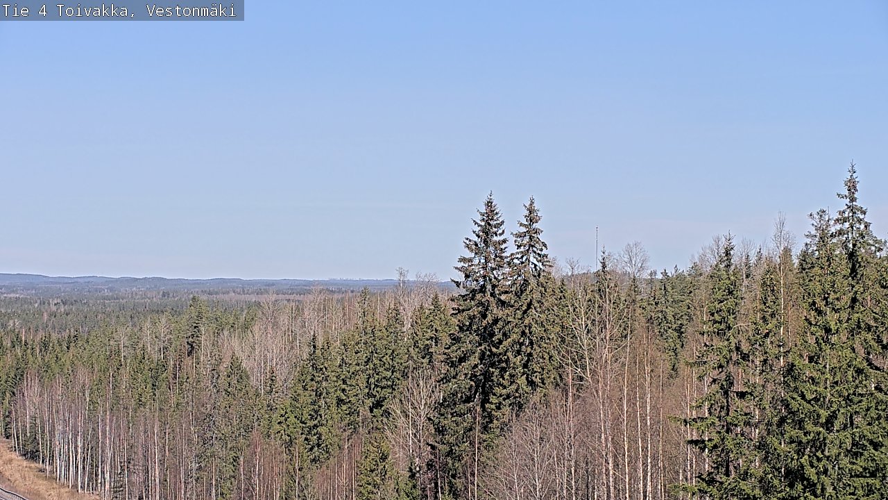 Weather Camera Image Väg 4 Toivakka, Vestonmäki, Toivakka, Keski-Suomi
