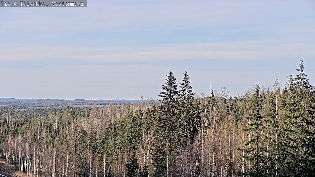 Weather Camera Image Väg 4 Toivakka, Vestonmäki, Toivakka, Keski-Suomi