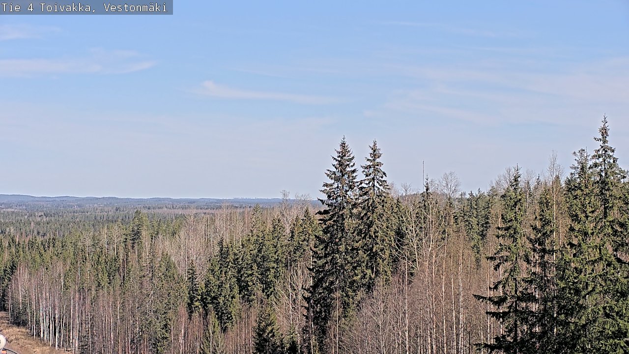 Weather Camera Image Väg 4 Toivakka, Vestonmäki, Toivakka, Keski-Suomi